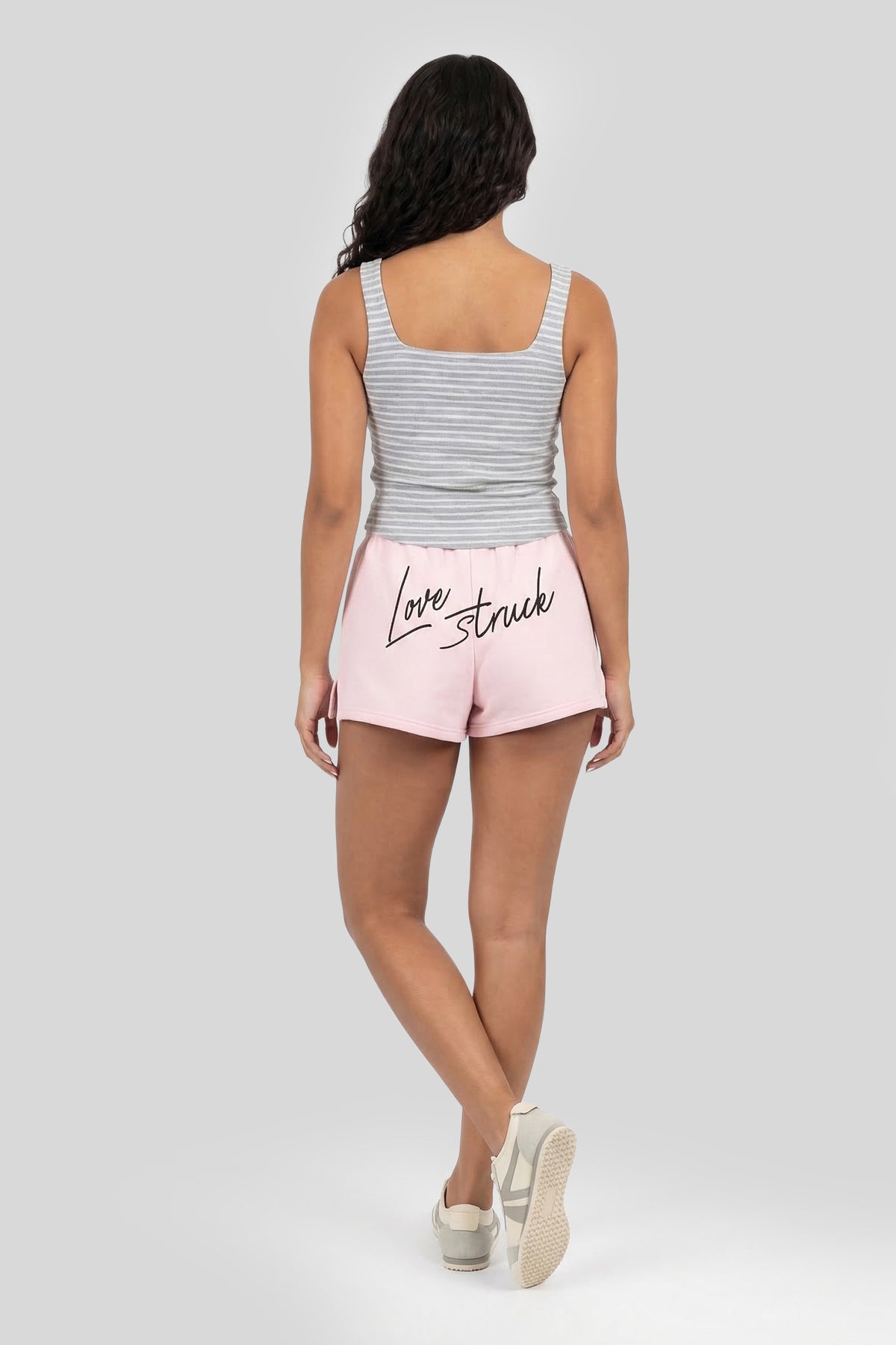 Graphic Fleece Short - Light Pink