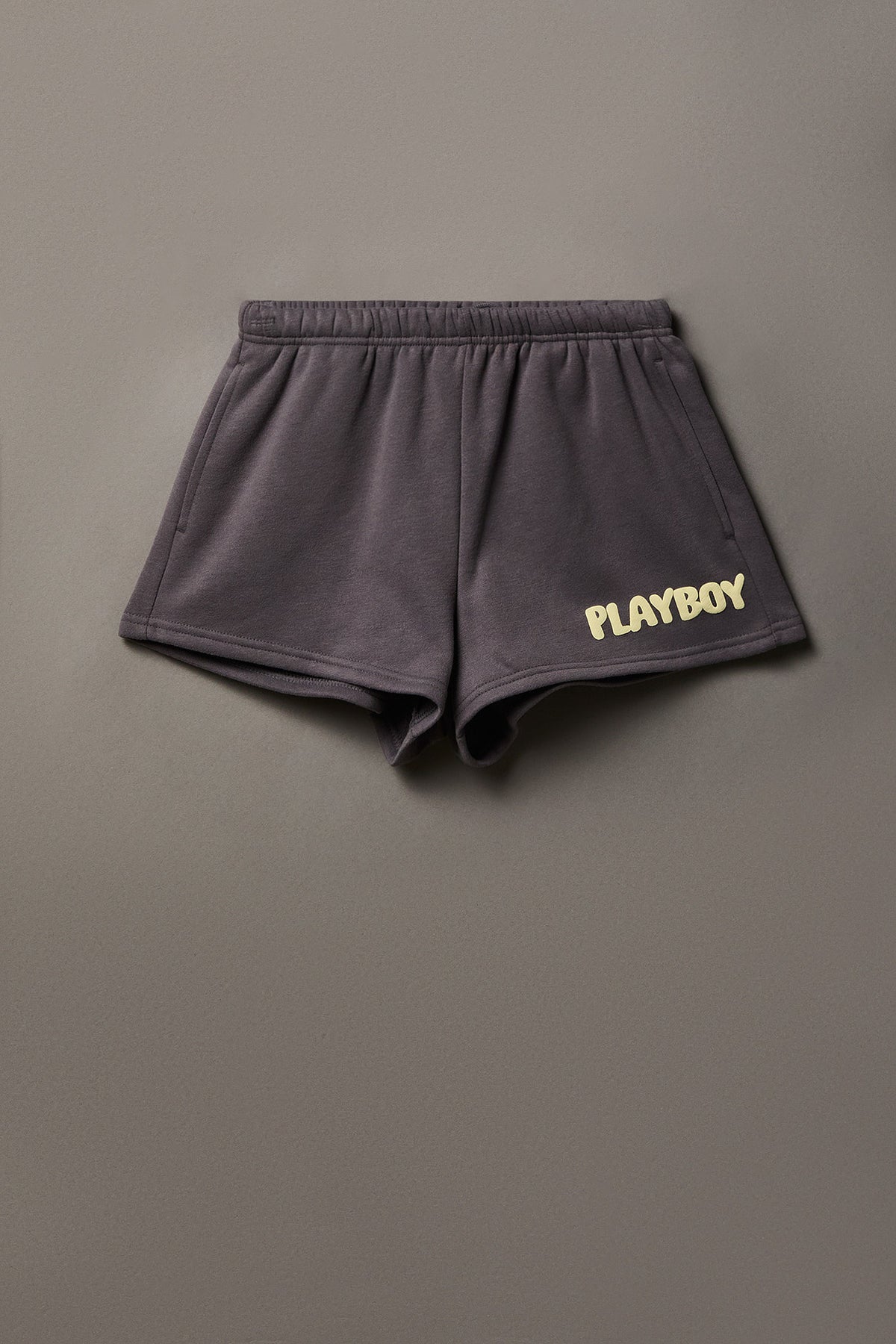 Alt View 5. Playboy Graphic Fleece Short 2" - Dark Grey