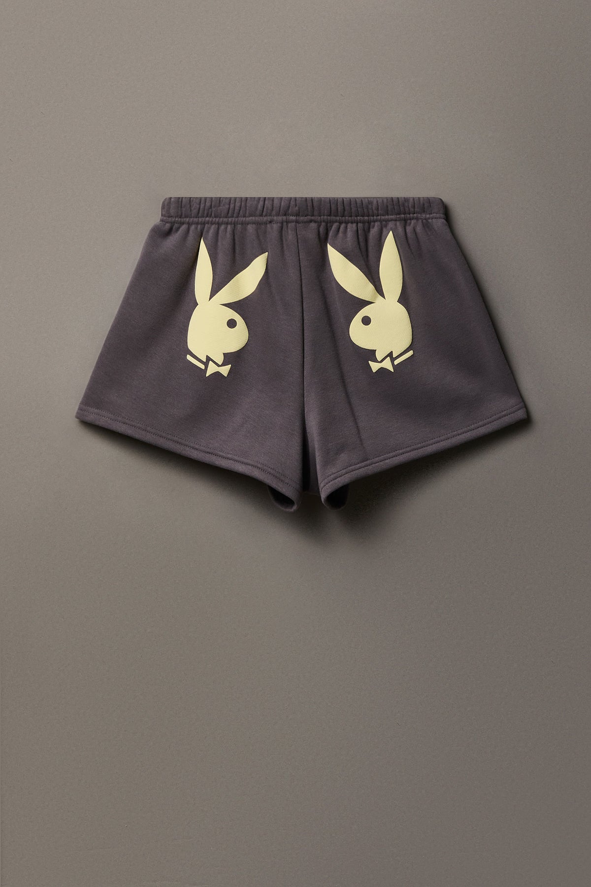 Alt View 4. Playboy Graphic Fleece Short 2" - Dark Grey
