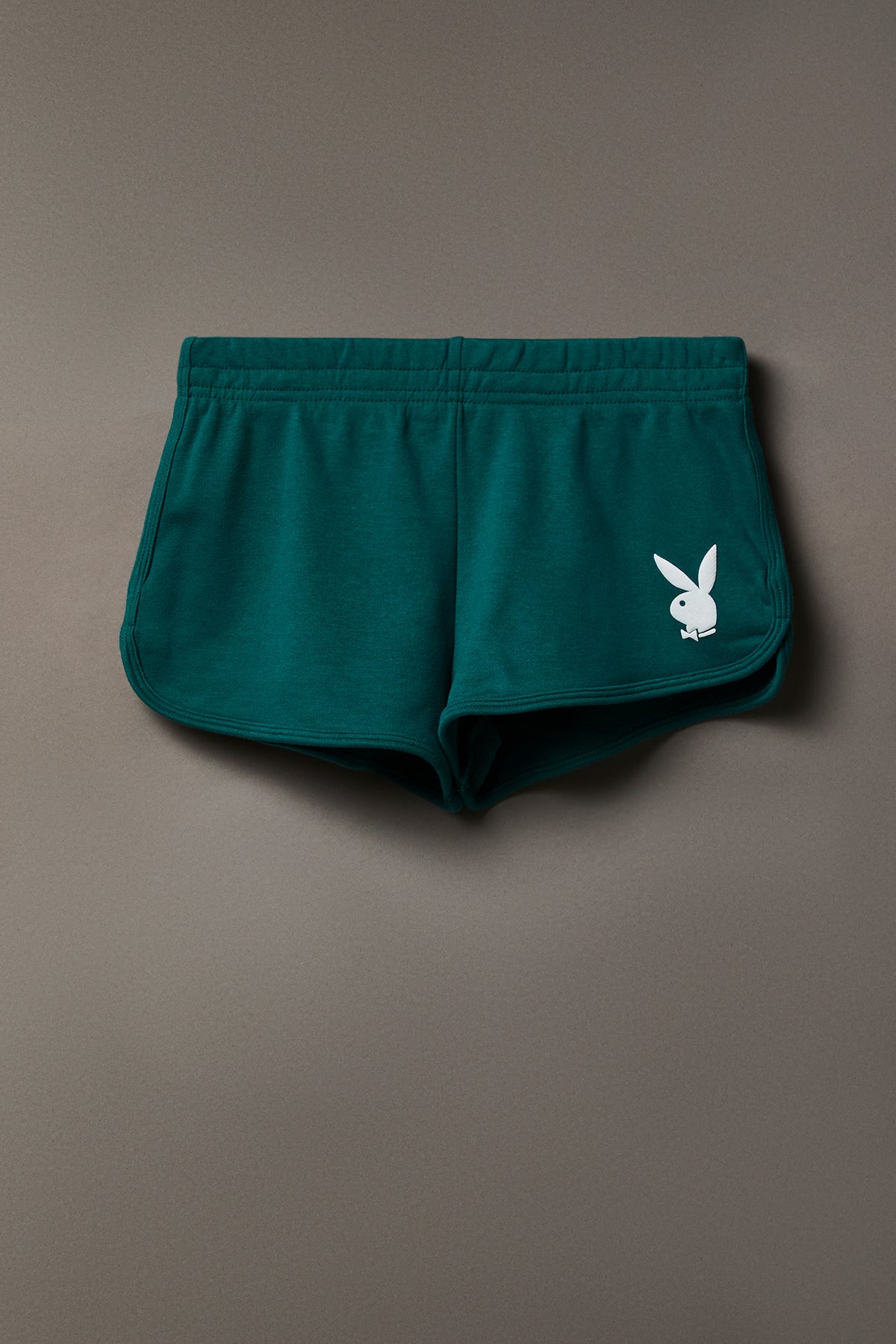 Alt View 3. Playboy Graphic Fleece Dolphin Short 2.5" - Green