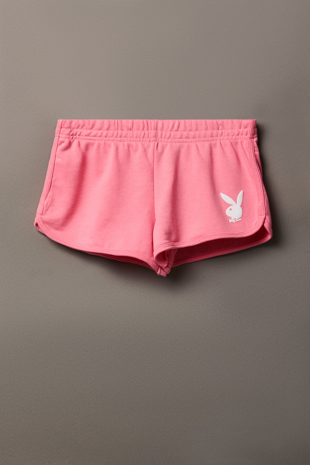 Alt View 3. Playboy Graphic Fleece Dolphin Short 2.5" - Pink