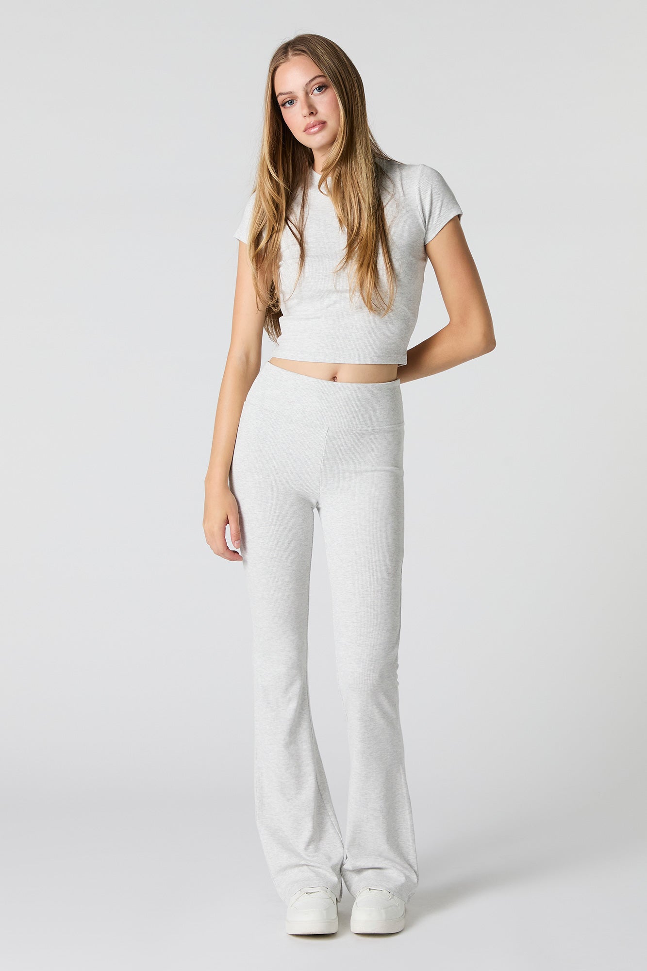 Active Ribbed Flare Pant