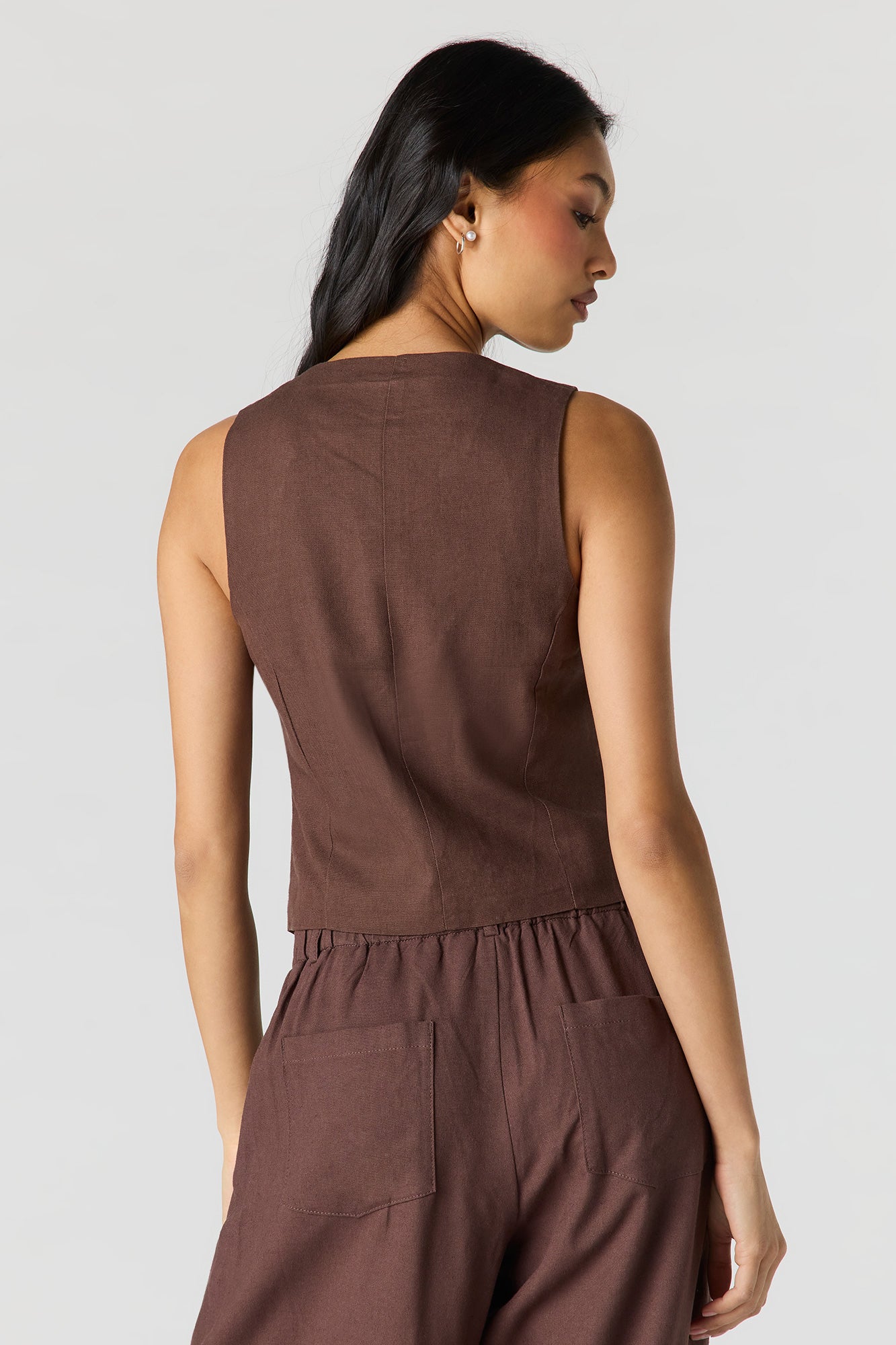 Linen-Blend Vest – Charlotte Russe