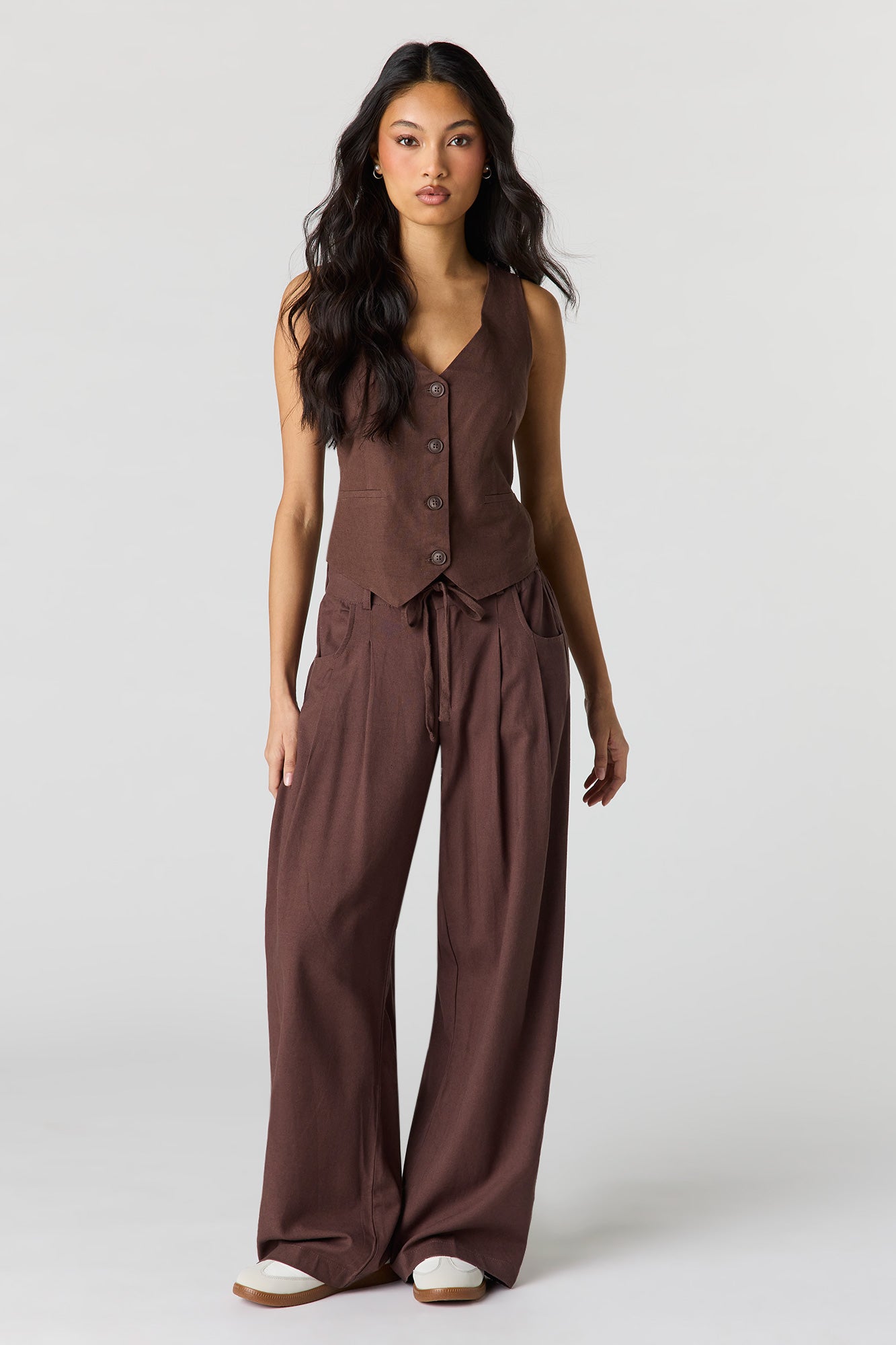 Linen-Blend Vest – Charlotte Russe