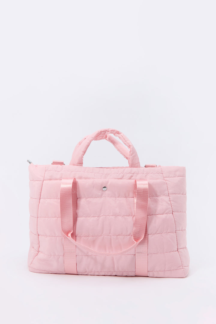 Quilted Nylon Tote Bag