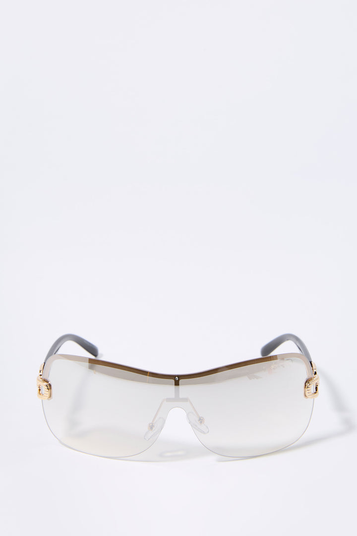 Rimless Shield Sunglasses