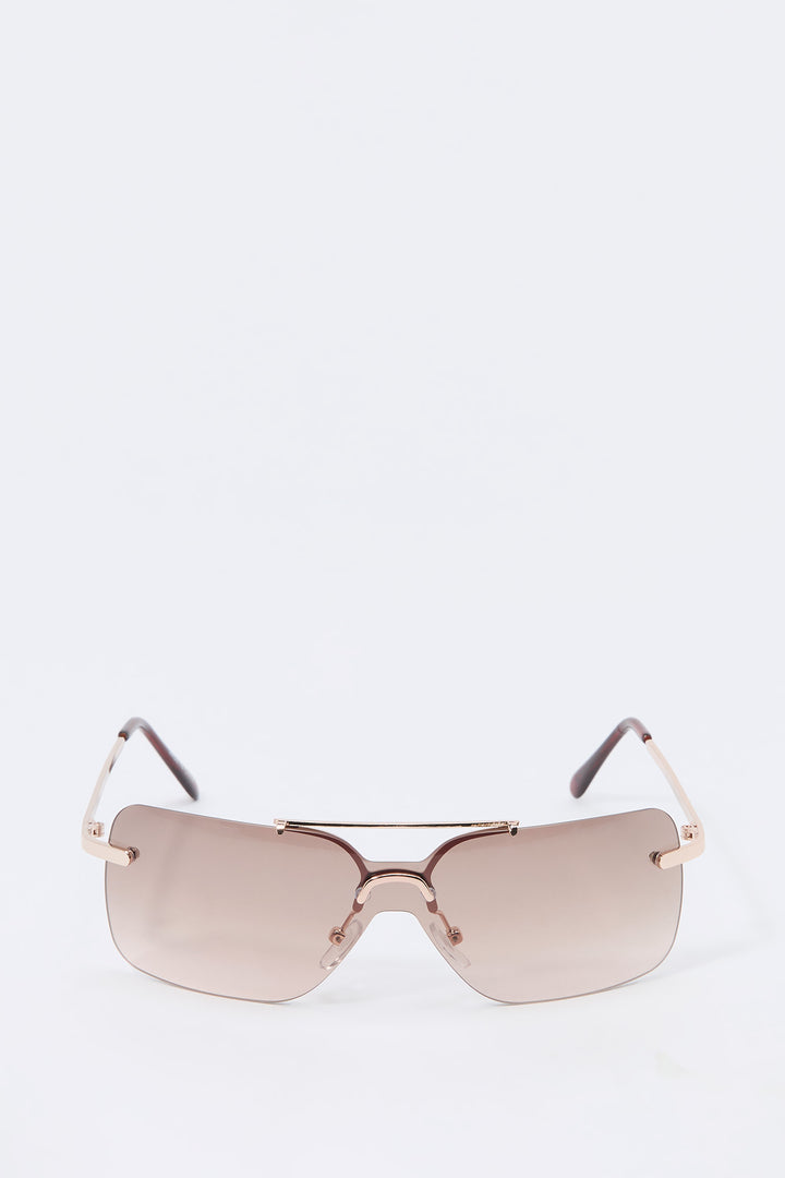 Rimless Rectangle Sunglasses