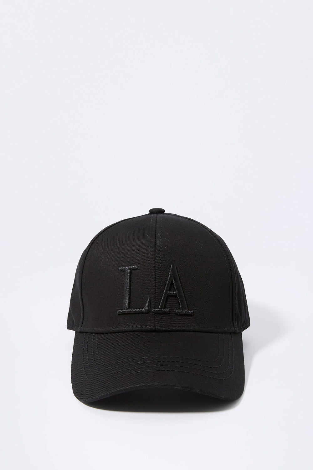 Black LA Embroidered Baseball Hat Black LA Embroidered Baseball Hat 1