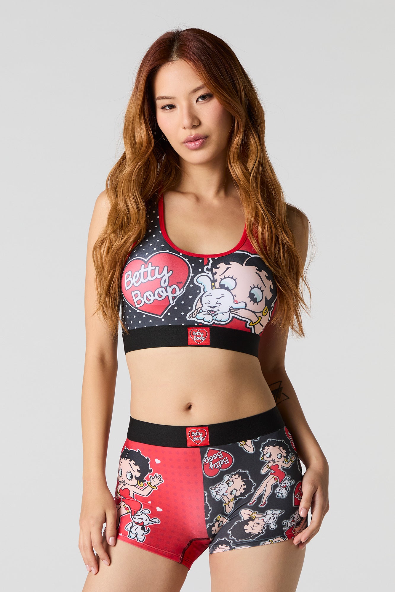 Betty Boop Sports Bra & Boy Short 2 Piece Set