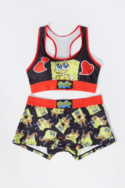 SpongeBob Sports Bra and Boy Short Set – Charlotte Russe