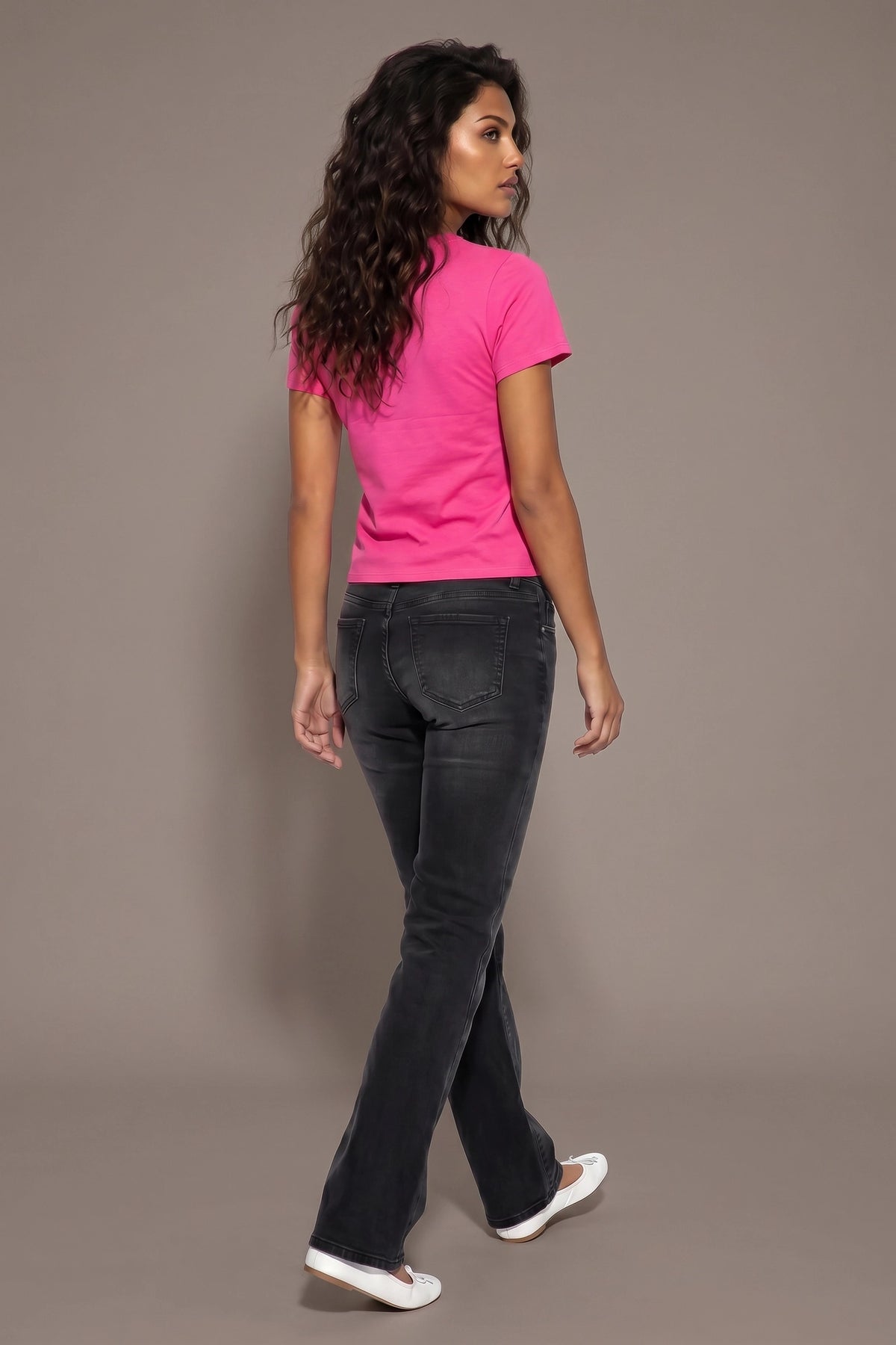 Alt View 2. Soft Contour Playboy Rhinestone T-Shirt - Pink