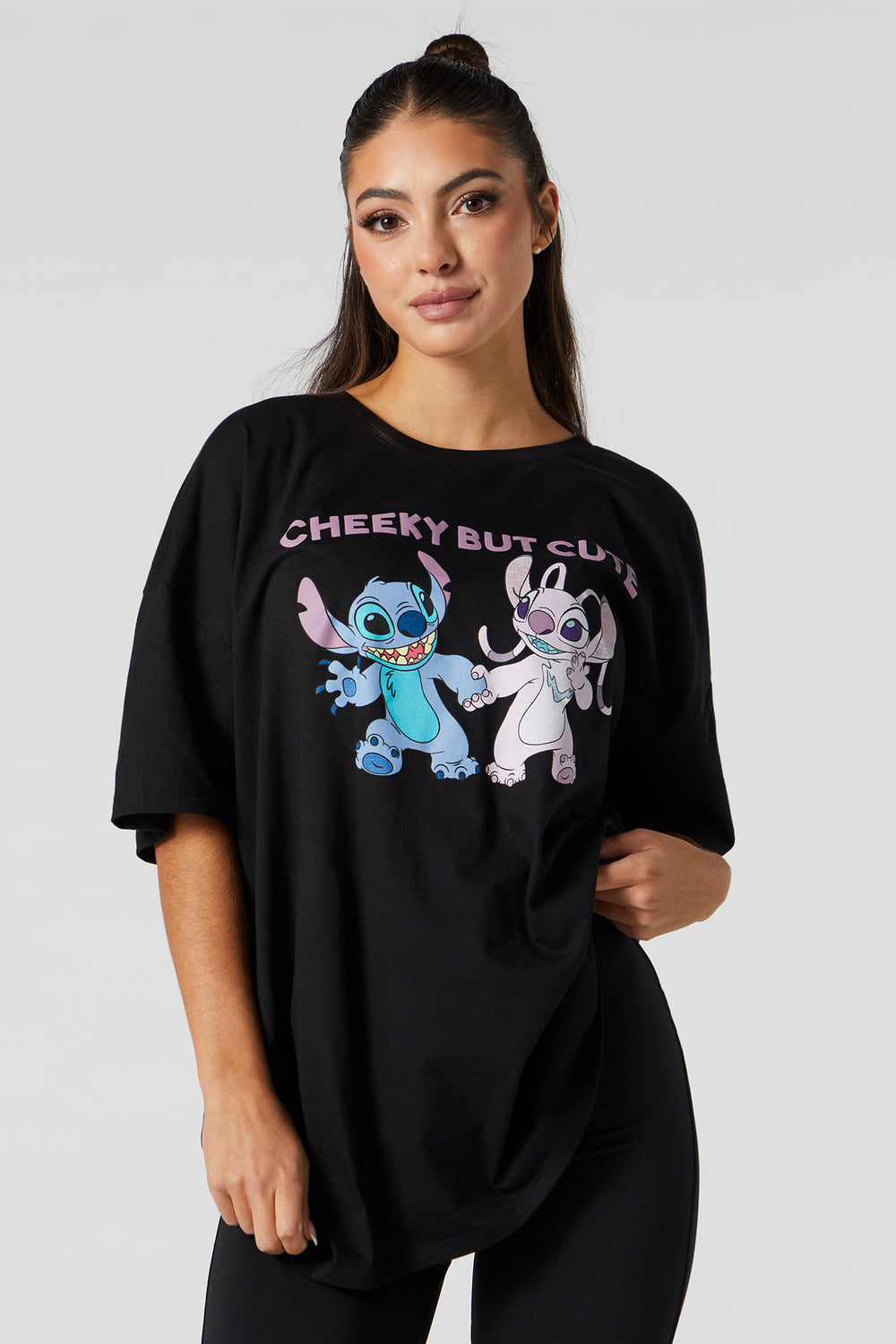 Cheeky But Cute Stitch Graphic Boyfriend T-Shirt Cheeky But Cute Stitch Graphic Boyfriend T-Shirt 2