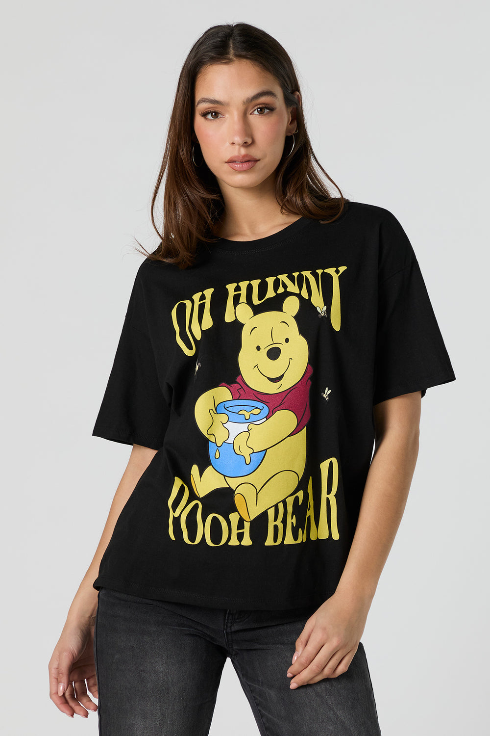 Pooh Bear Graphic Boyfriend T-Shirt Pooh Bear Graphic Boyfriend T-Shirt 2