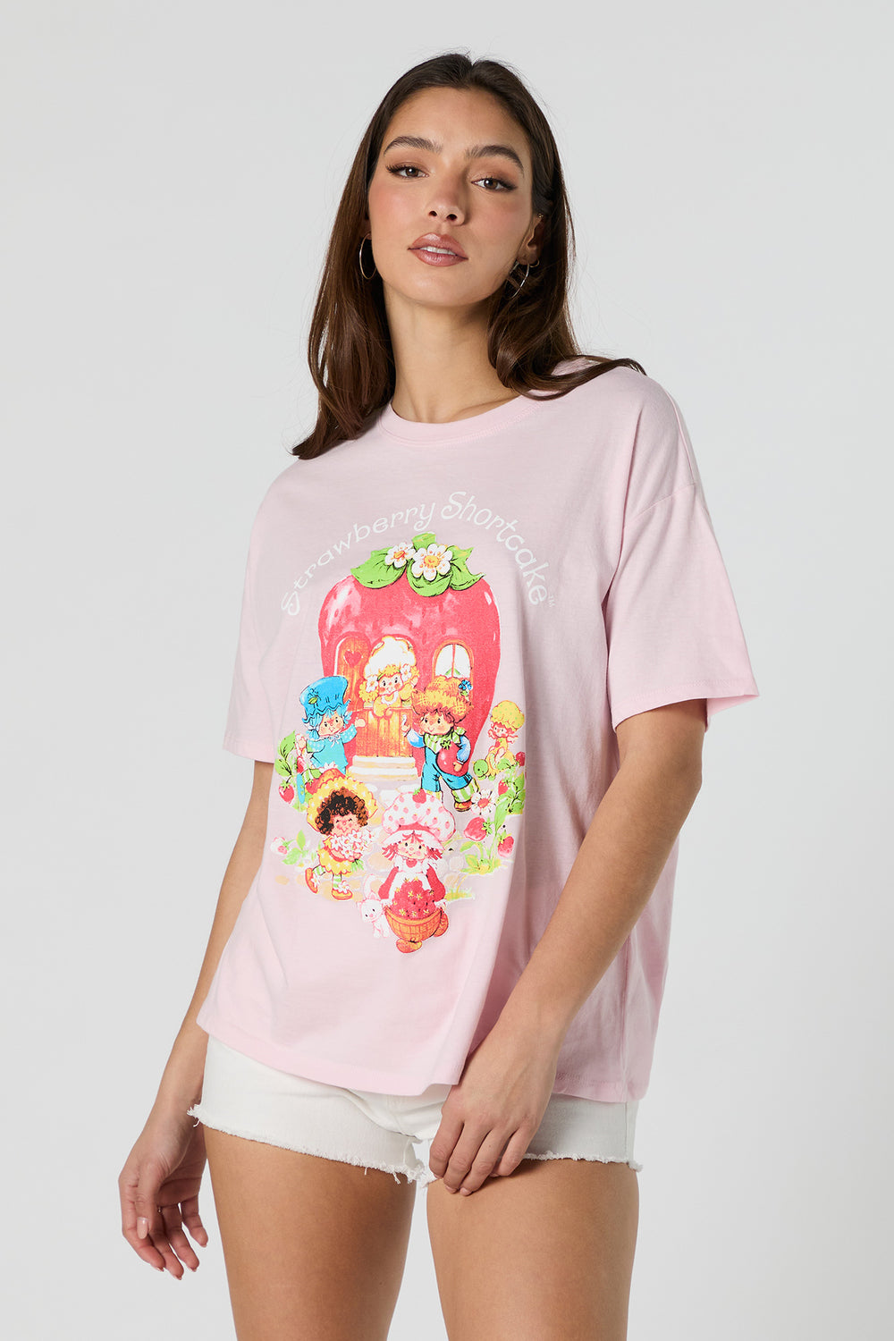 Strawberry Shortcake Graphic Boyfriend T-Shirt Strawberry Shortcake Graphic Boyfriend T-Shirt 2