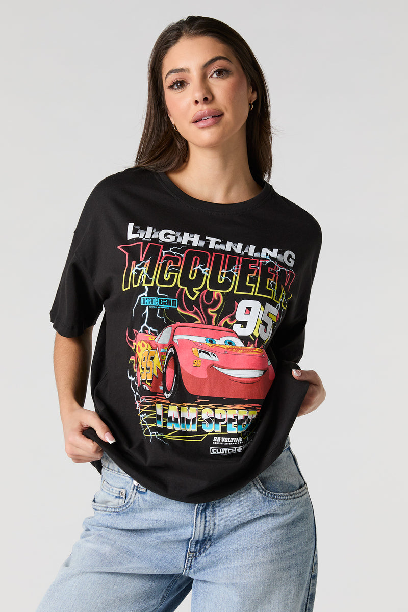 Lightning McQueen Graphic Boyfriend T-Shirt