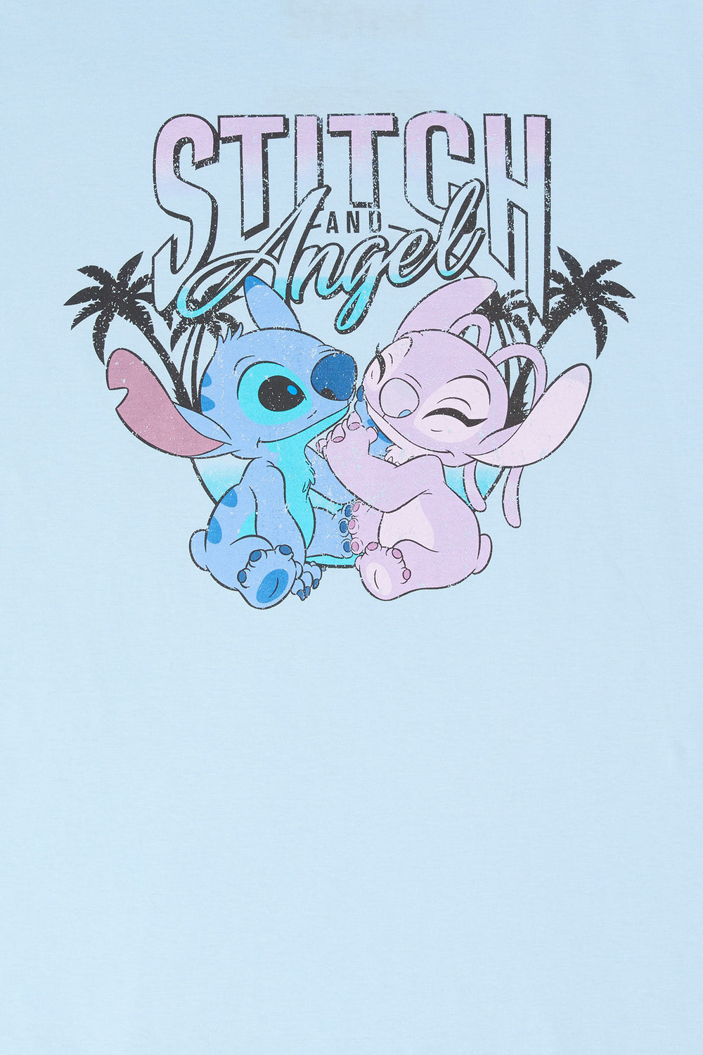 Stitch and Angel Graphic Boyfriend T-Shirt Stitch and Angel Graphic Boyfriend T-Shirt 1