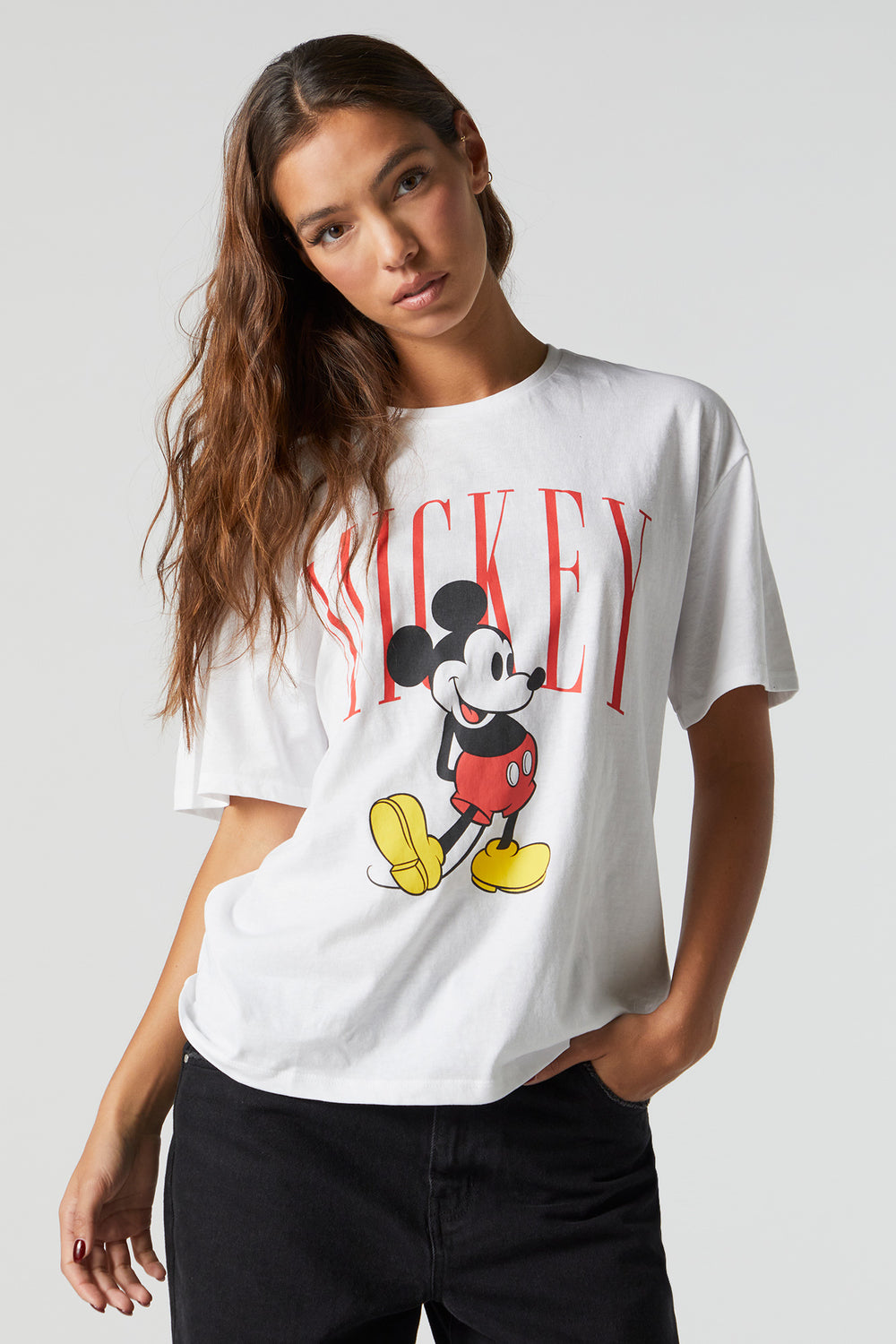 Mickey Mouse Graphic Boyfriend T-Shirt Mickey Mouse Graphic Boyfriend T-Shirt 1