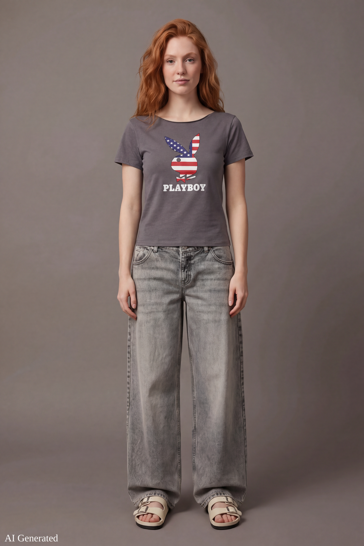 Playboy USA Graphic T-Shirt - Plaid