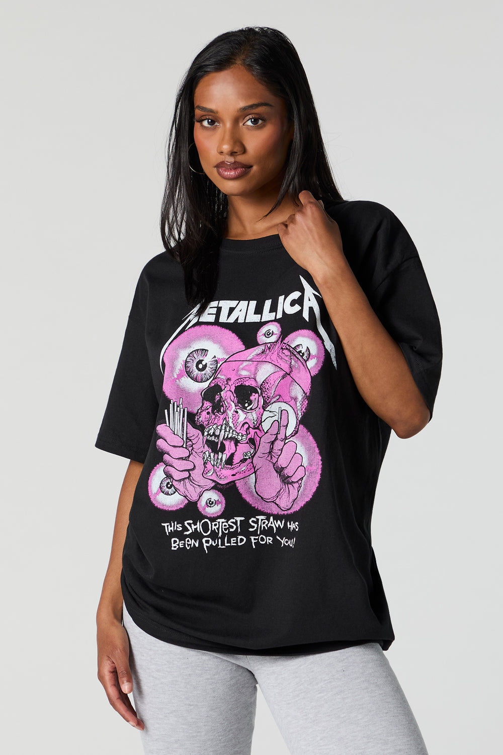 Metallica Graphic Boyfriend T-Shirt Metallica Graphic Boyfriend T-Shirt 2