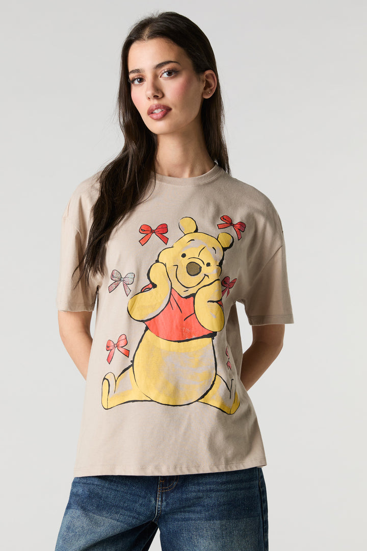 Winnie the Pooh Bow Graphic Boyfriend T-Shirt