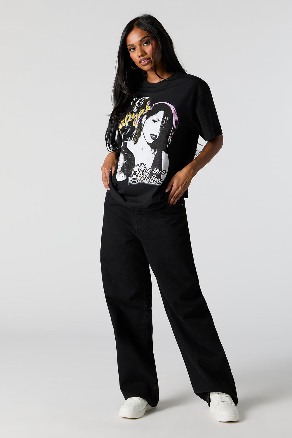 Aaliyah Graphic Boyfriend T-Shirt Aaliyah Graphic Boyfriend T-Shirt 3