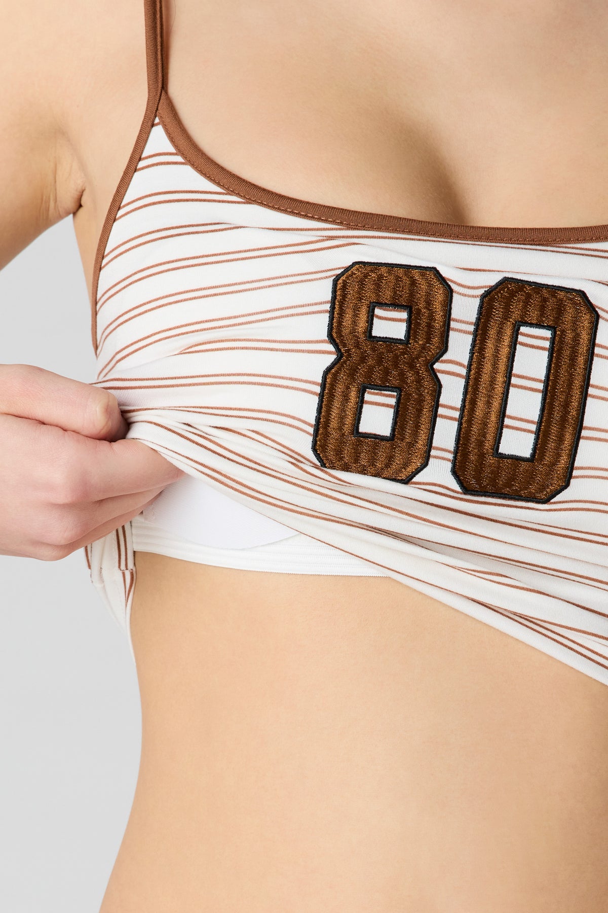 Alt View 4. Braless Graphic Cami - Off White