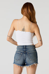 Ribbed Bungee Strap Cami