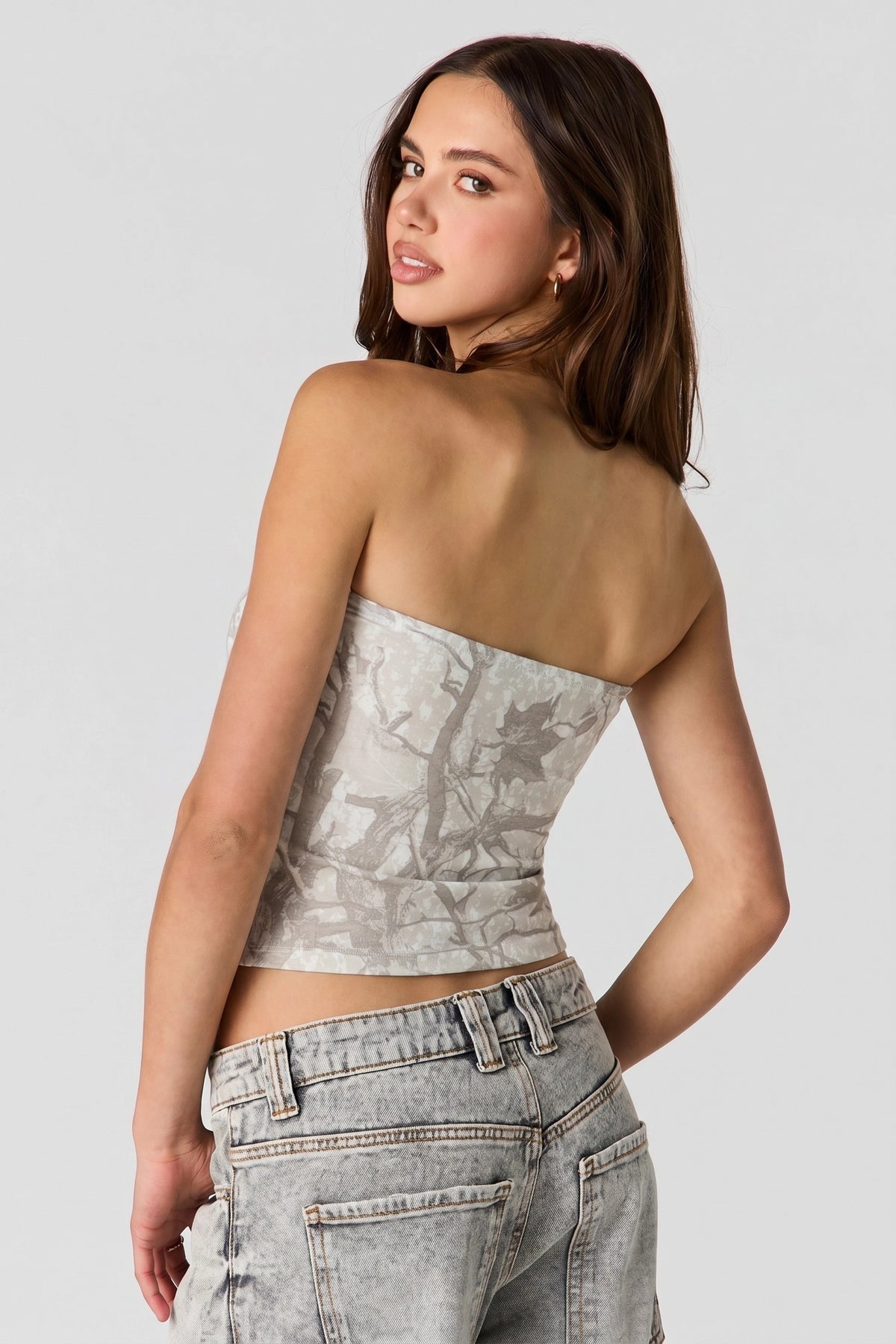 Alt View 2. Soft Contour Tube Top - Camouflage