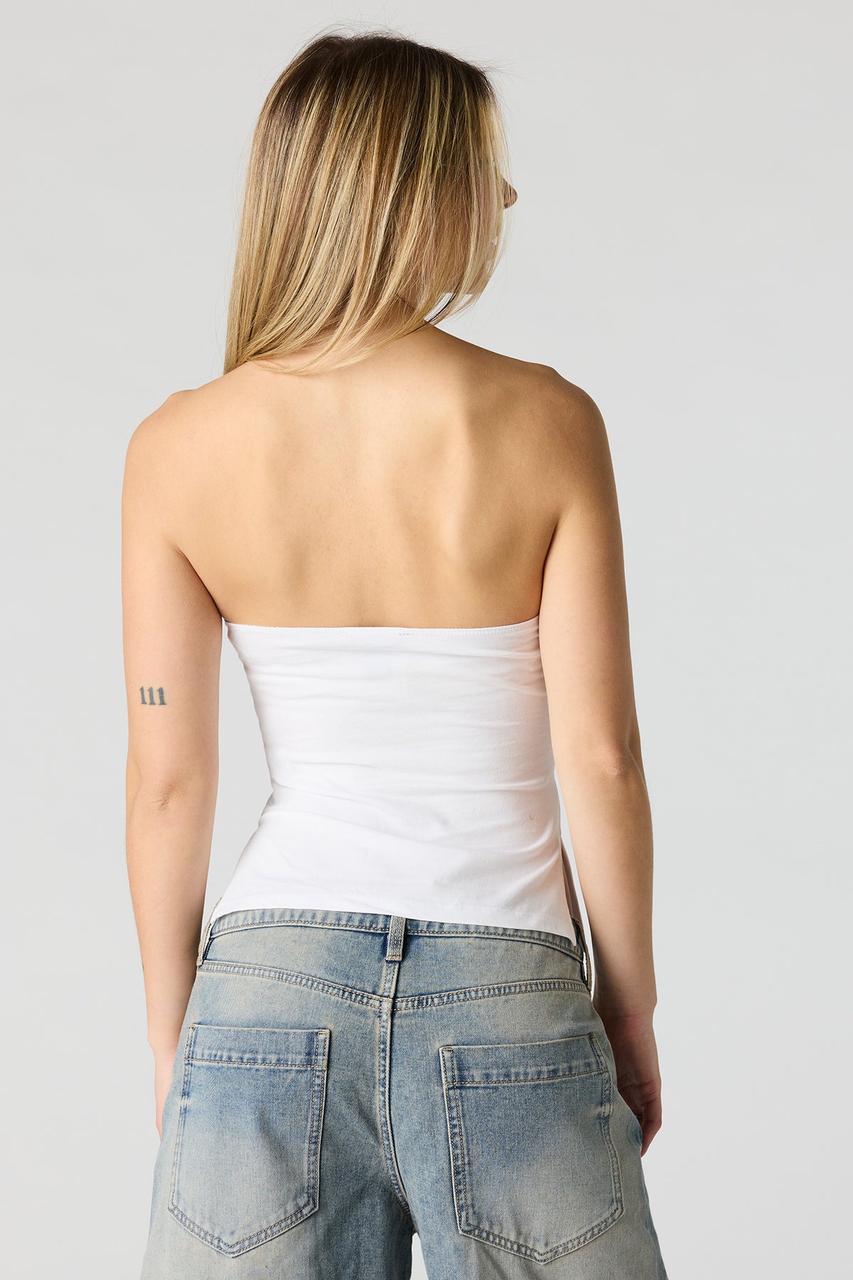 Alt View 2. Soft Contour Tube Top - White