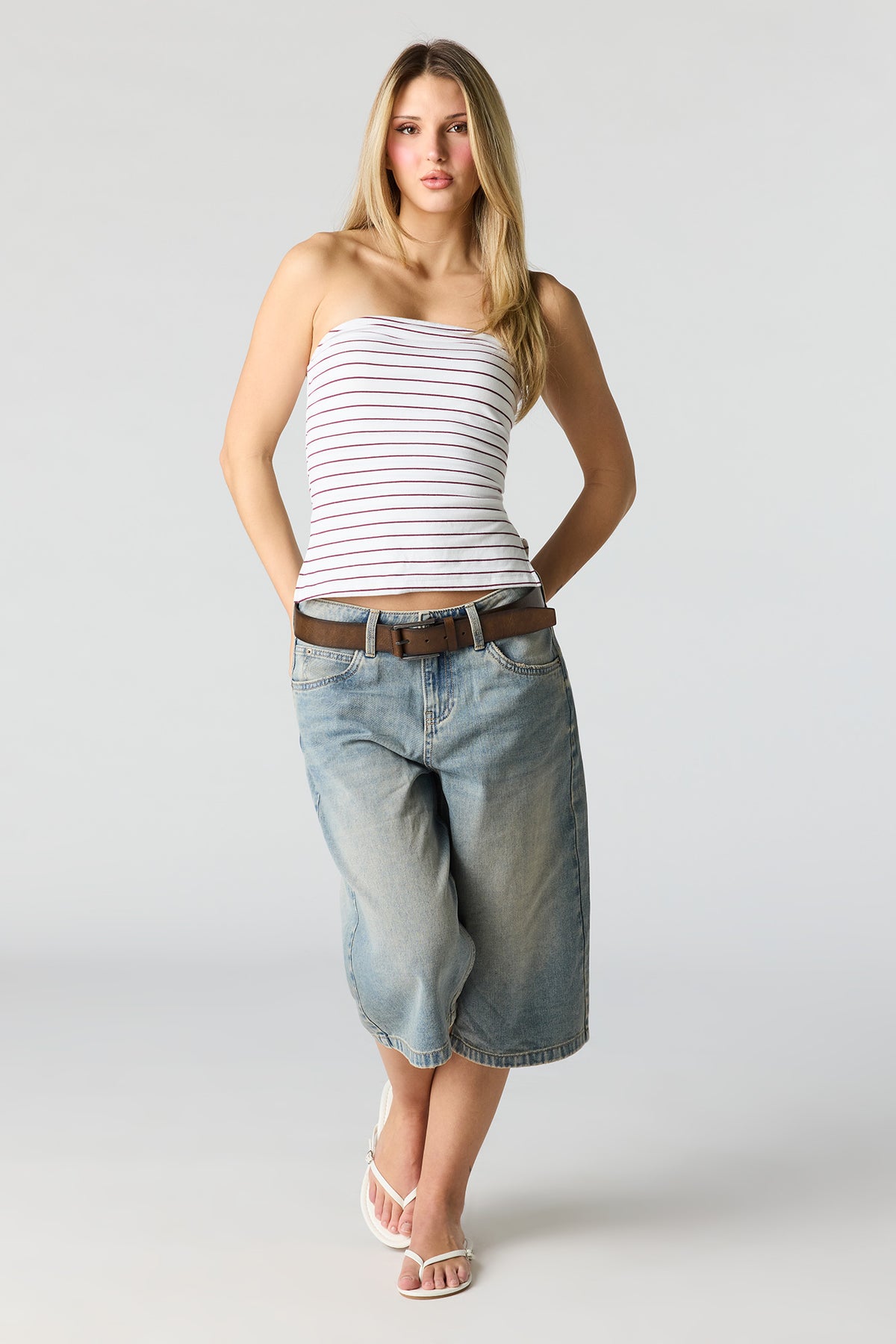 Alt View 3. Soft Contour Tube Top - Bright Red