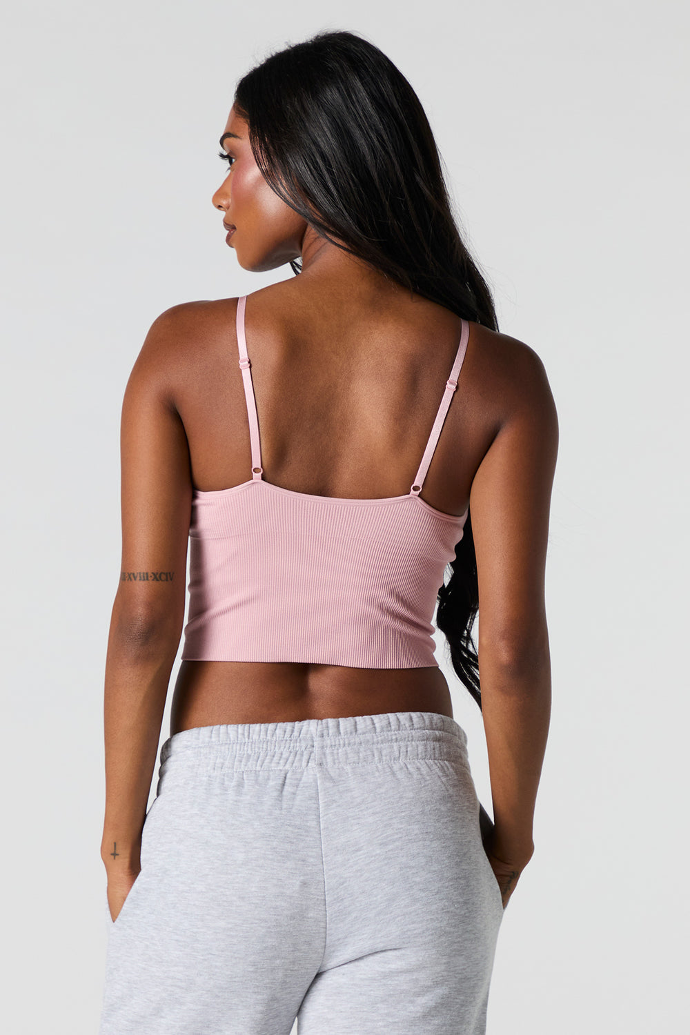 Seamless Ribbed V-Neck Cami with Built-In Bra Cups Seamless Ribbed V-Neck Cami with Built-In Bra Cups 21