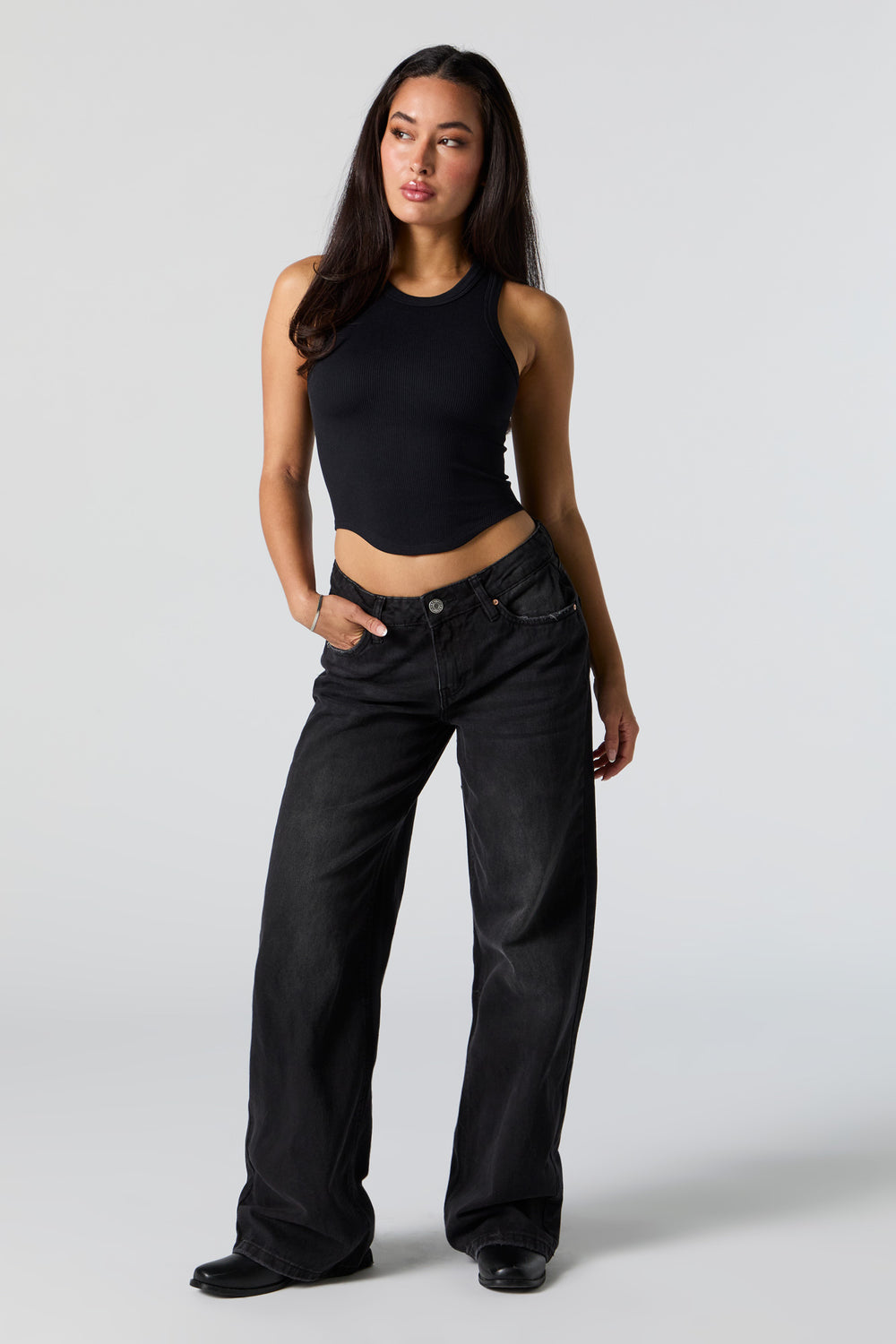 Seamless Ribbed High Neck Cropped Tank Seamless Ribbed High Neck Cropped Tank 7