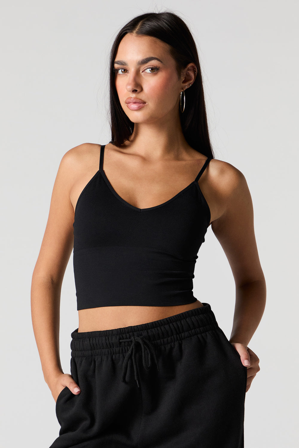 Seamless V-Neck Cami with Built-In Bra Cups Seamless V-Neck Cami with Built-In Bra Cups 5