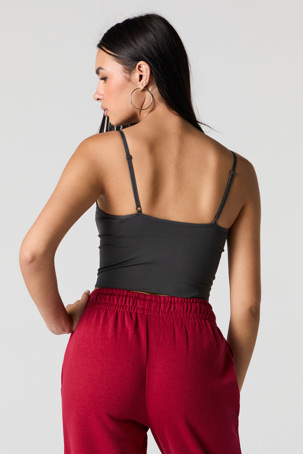 Seamless V-Neck Cami with Built-In Bra Cups Seamless V-Neck Cami with Built-In Bra Cups 9