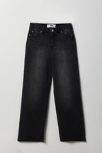 Paris Stretch High Rise Wide Leg Washed Black Jean