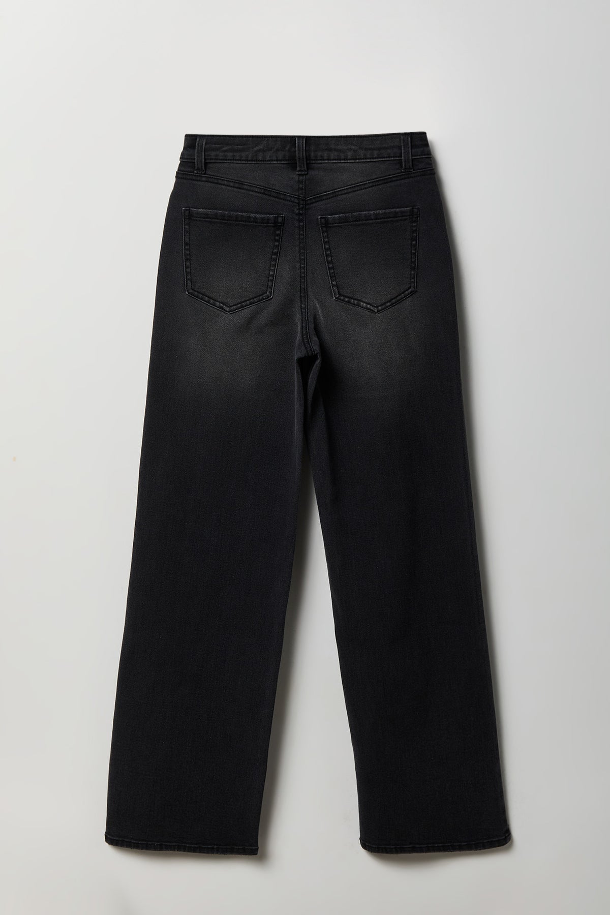 Alt View 2. Paris Stretch High Rise Wide Leg Washed Black Jean - Black