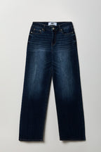 Paris Stretch High Rise Wide Leg Dark Jean