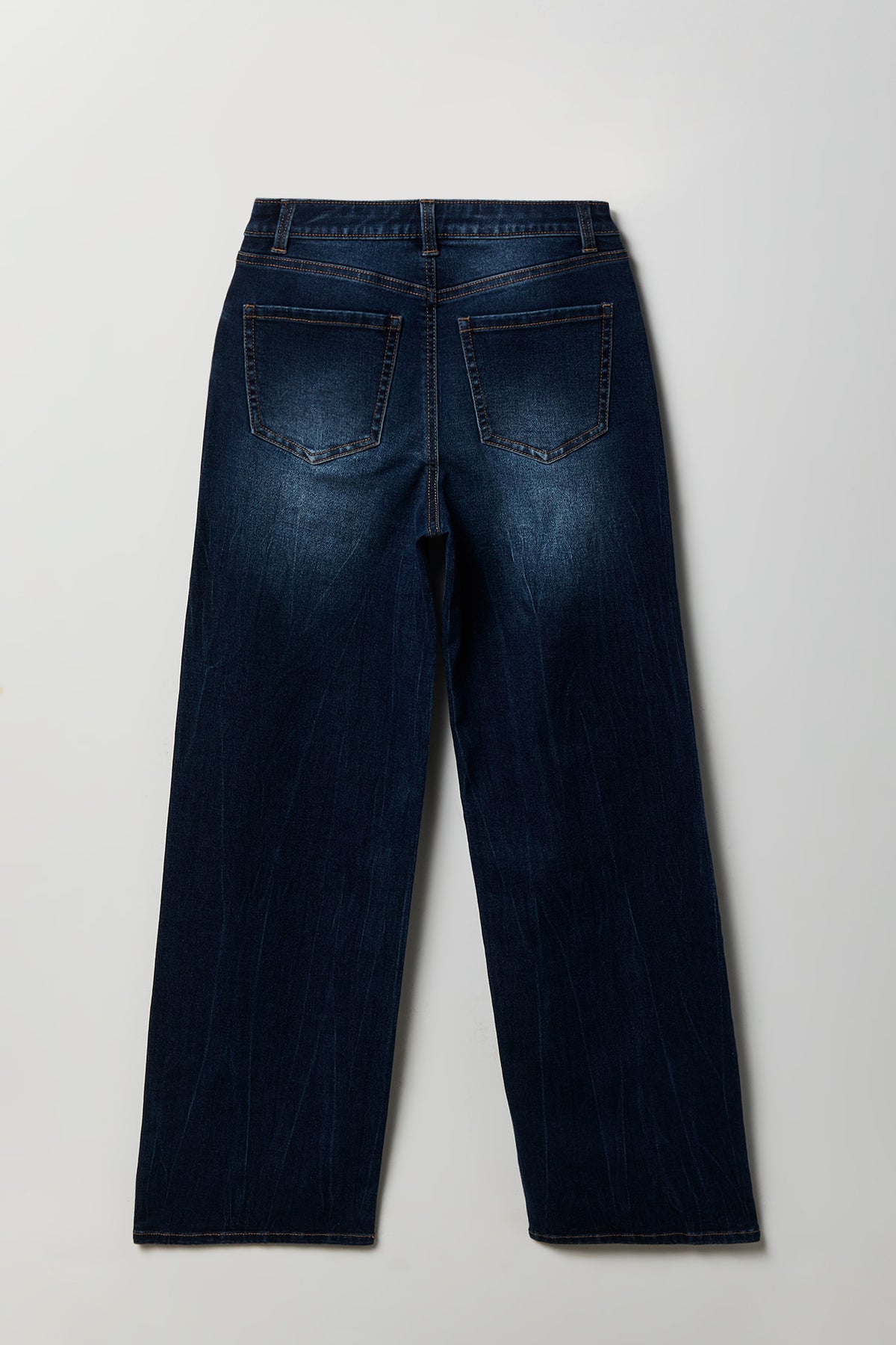 Alt View 2. Paris Stretch High Rise Wide Leg Dark Jean - Denim Blue