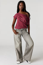 London Low Rise Super Baggy Grey Jean