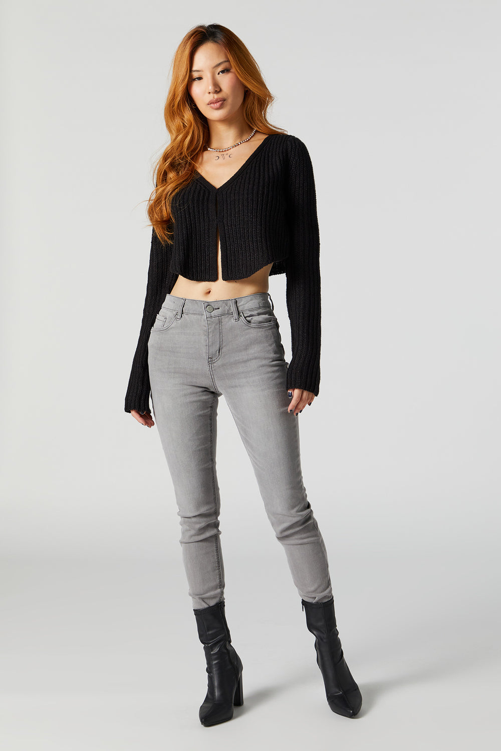 Rio Grey Wash Mid Rise Jean Rio Grey Wash Mid Rise Jean 1