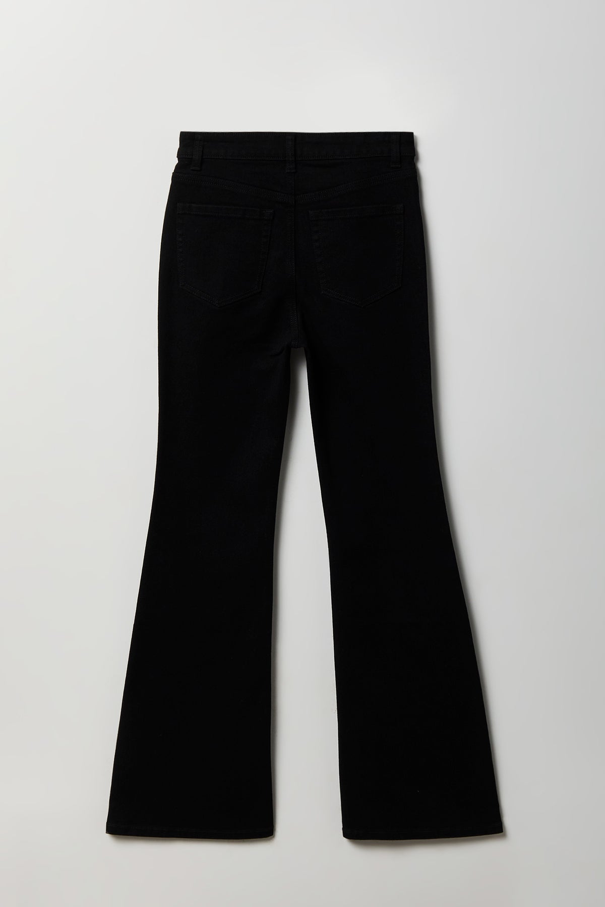 Alt View 2. Stretch High Rise Flare Black Jean - Black