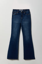 Stretch High Rise Flare Dark Jean