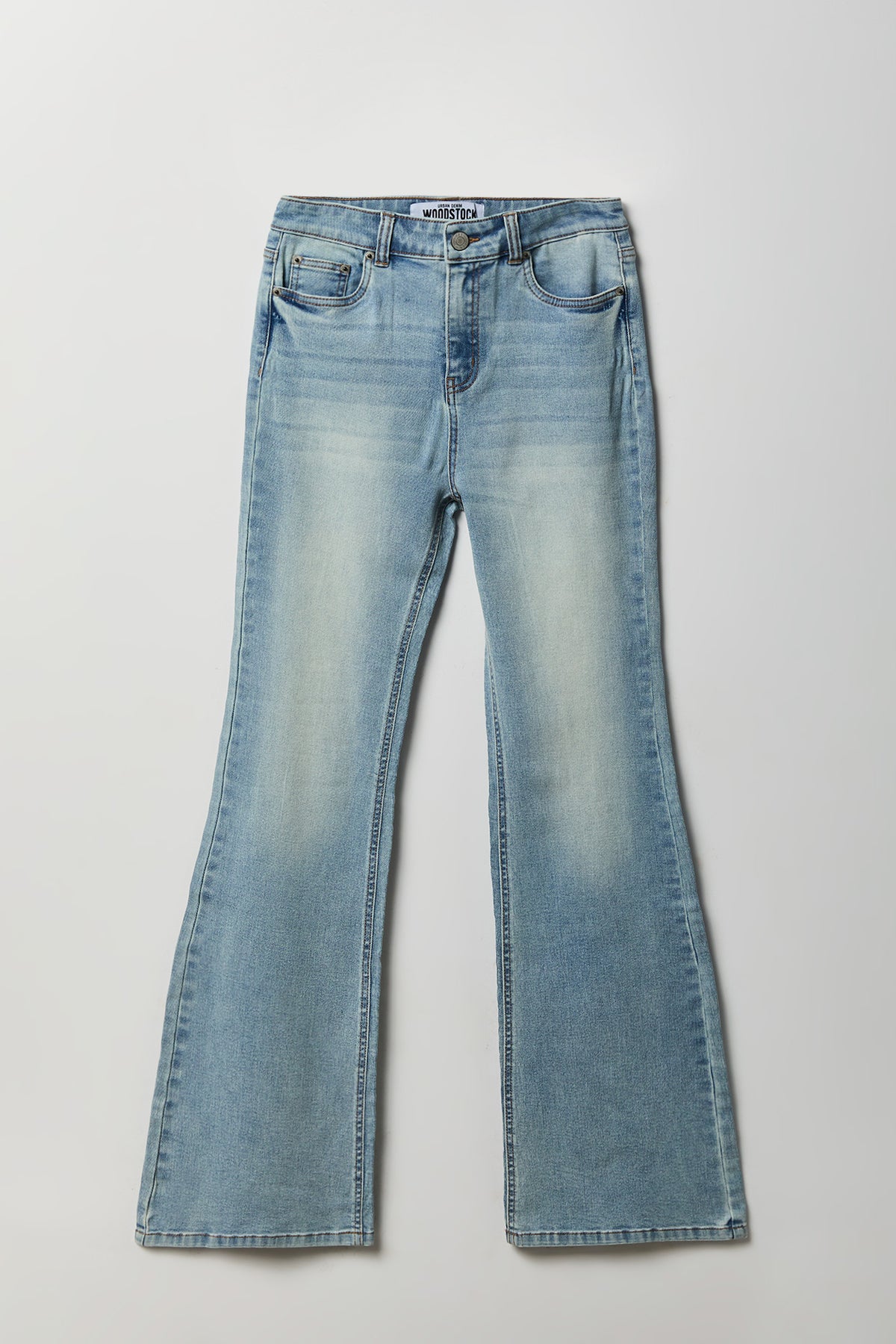 Stretch High Rise Flare Light Jean - Light Denim Blue