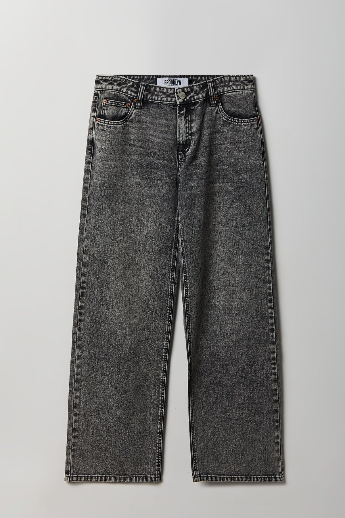 Brooklyn Low Rise Baggy Grey Jean - Charcoal