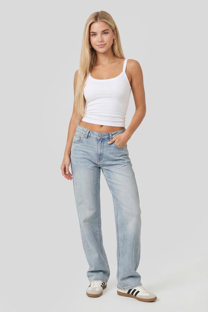 Low Rise Baggy Light Jean