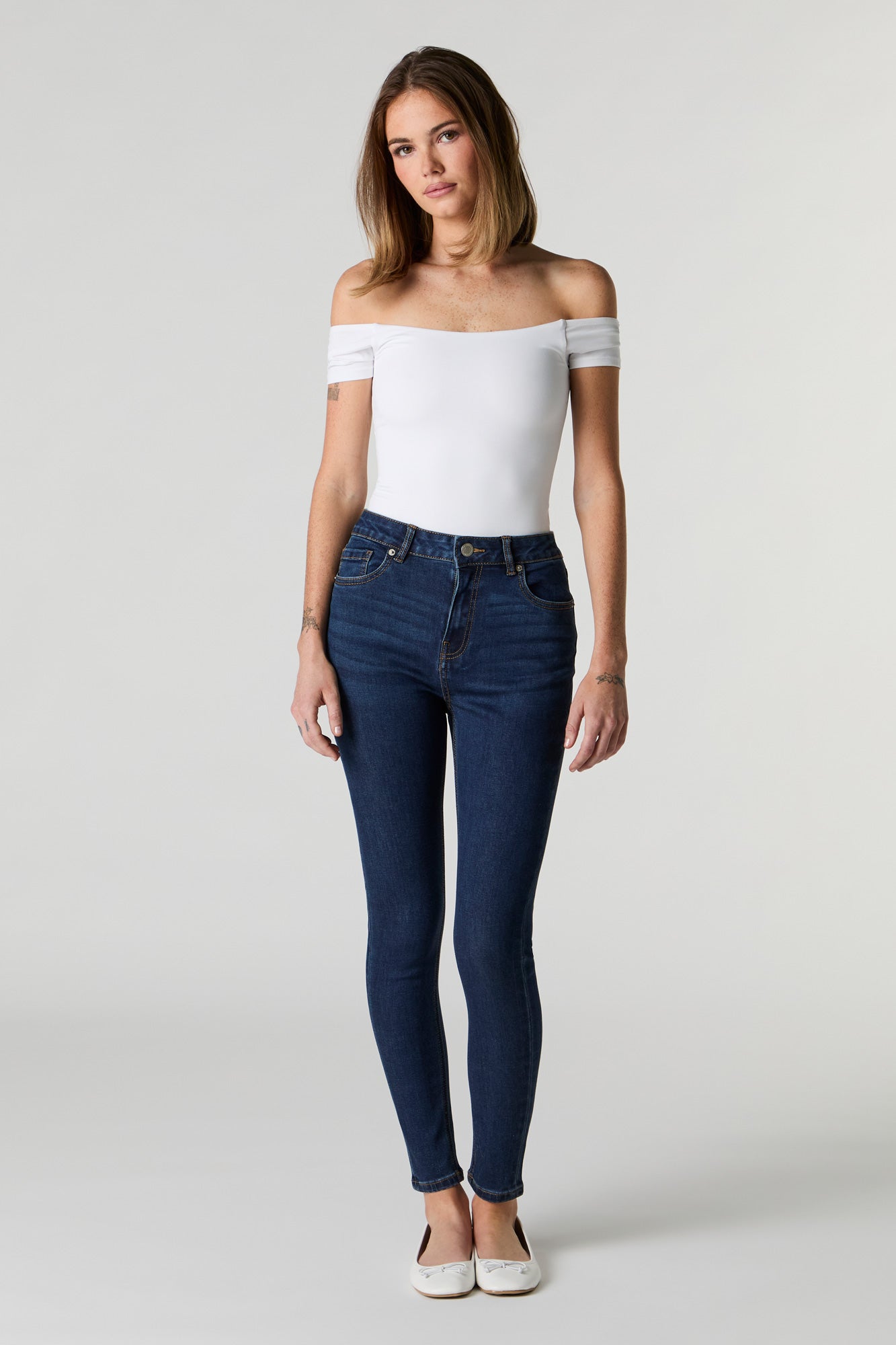 Dark Wash High Rise Stretchy Skinny Jean