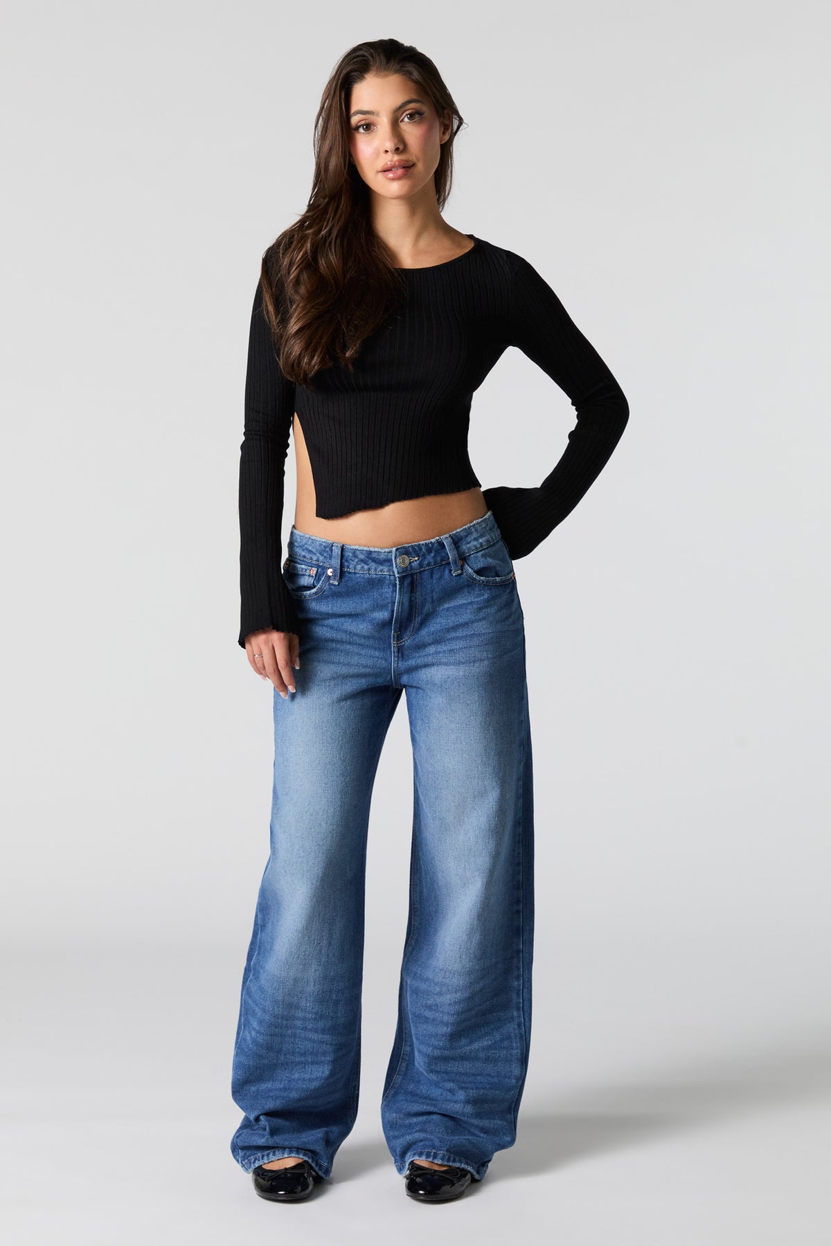 Dark Wash Low Rise Skater Jean