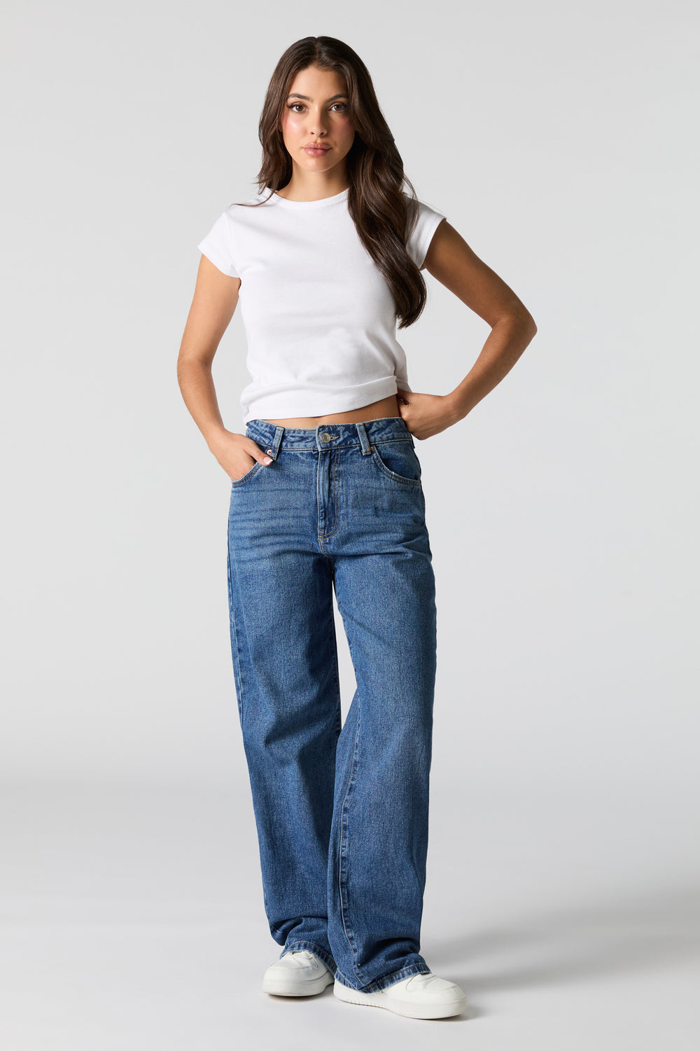 Dark Wash High Rise Wide Leg Jean Dark Wash High Rise Wide Leg Jean 1