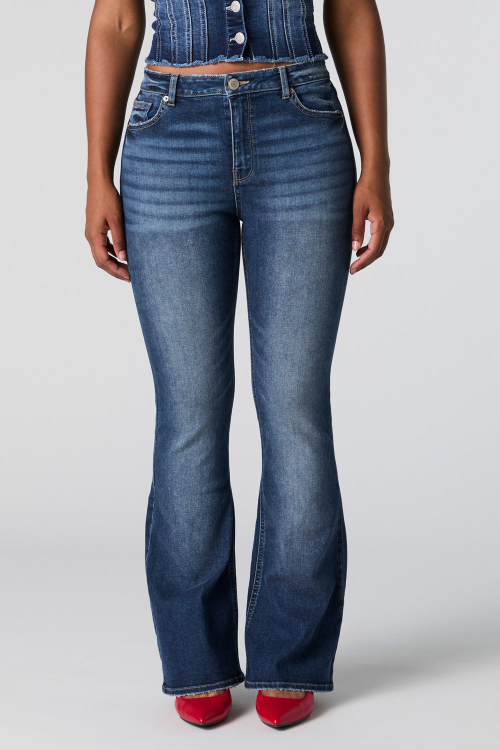 Austin Dark Wash High Rise Flare Jean Austin Dark Wash High Rise Flare Jean 2