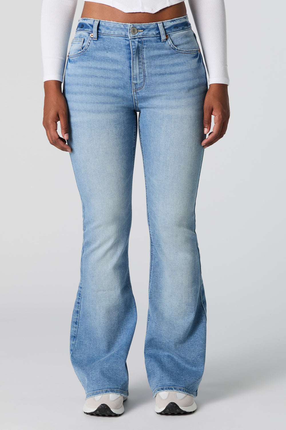 Austin Medium Wash High Rise Flare Jean Austin Medium Wash High Rise Flare Jean 2